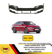 SKODA SUPERB 2019 - 2024 FRONT BUMPER NO PARKING OR WASH HOLES 3V0807218D