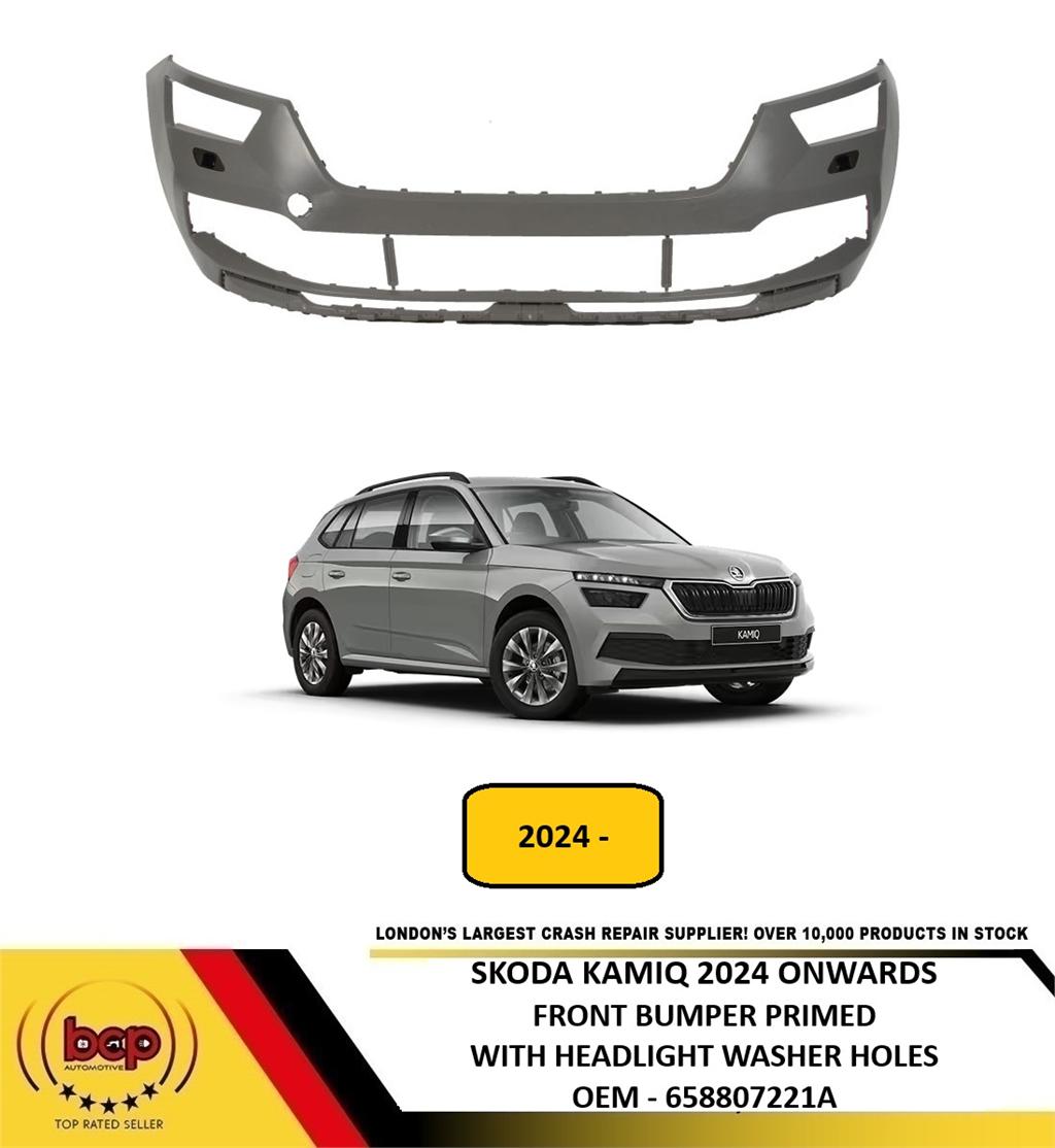 SKODA KAMIQ 2024 ONWARDS FRONT BUMPER WITH WASHER HOLES NO PDC HOLES 658807221A