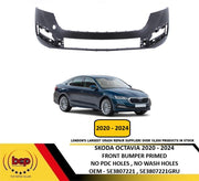 SKODA OCTAVIA 2020 – 2024  FRONT BUMPER PRIMED NO PARKING SENSOR OR WASHER HOLES