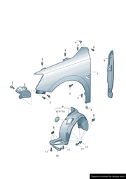 SKODA FABIA 2018 - 2025 FRONT SPLASHGUARD INNER WING ARCH PASSENGER SIDE LEFT