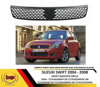 SUZUKI SWIFT 2005 – 2008 FRONT RADIATOR GRILLE MAIN NO BADGE