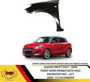 SUZUKI SWIFT 2020 - 2023 FRONT WING PRIMED FENDER WITH HOLE PASSENGER SIDE LEFT