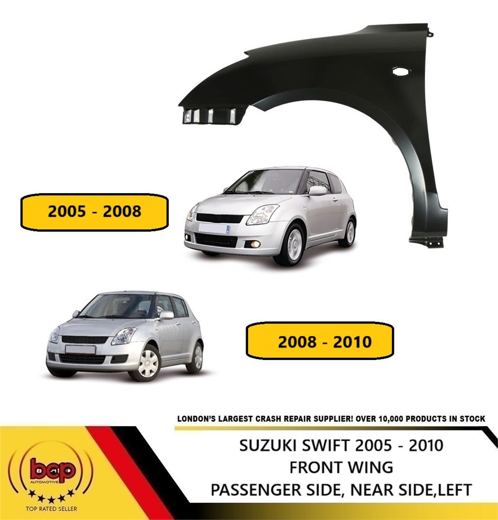 SUZUKI SWIFT 2005-2010 FRONT WING LEFT PASSENGERS SIDE NEARSIDE PRIMED OEM SPEC