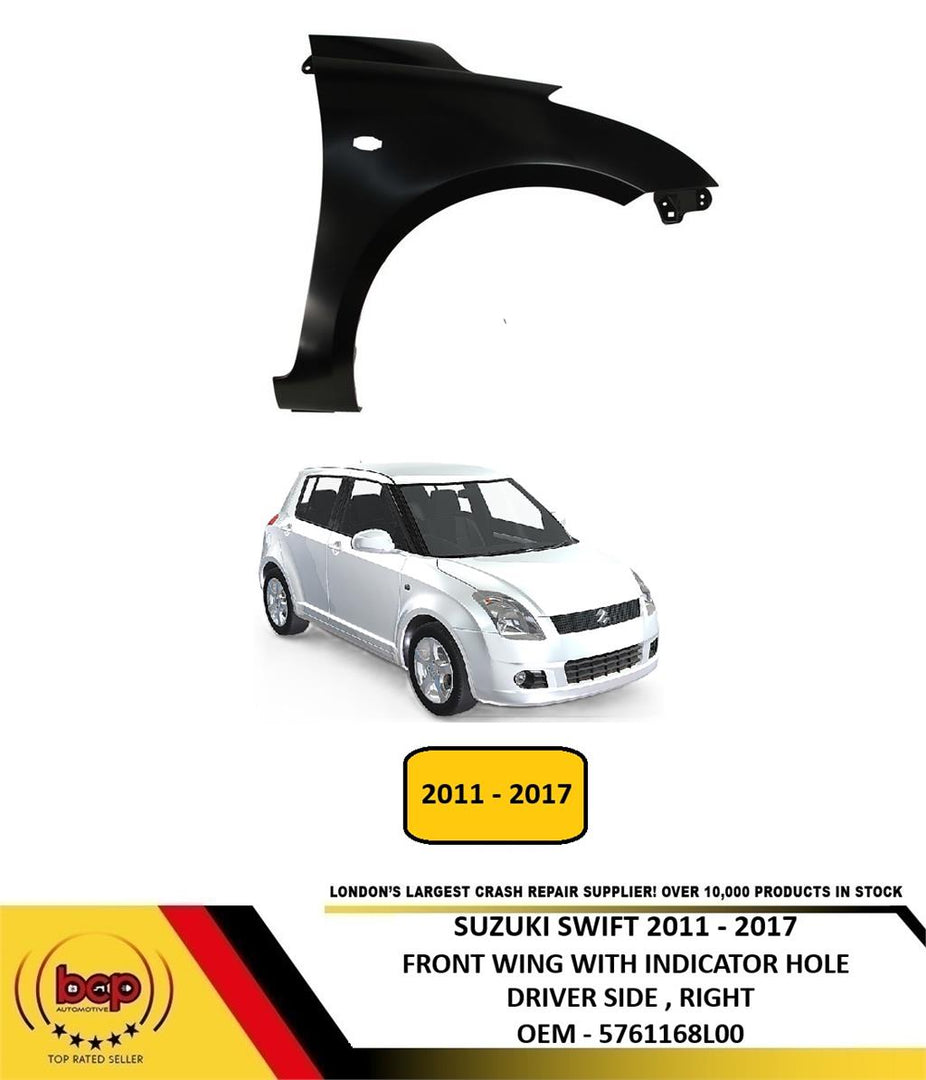 SUZUKI SWIFT 2011- 2017 FRONT WING PRIMED DRIVER RIGHT INSURANCE APPROVED NEW
