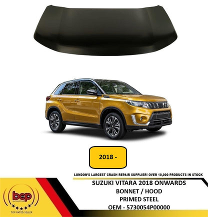SUZUKI VITARA 2018 ONWARDS BONNET HOOD PRIMED INSURANCE APPROVED NEW DELIVERED