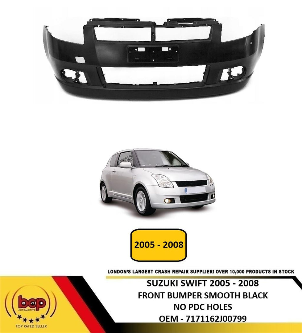 SUZUKI SWIFT 2005 - 2008 FRONT BUMPER SMOOTH BLACK BRAND NEW INSURANCE APPROVED