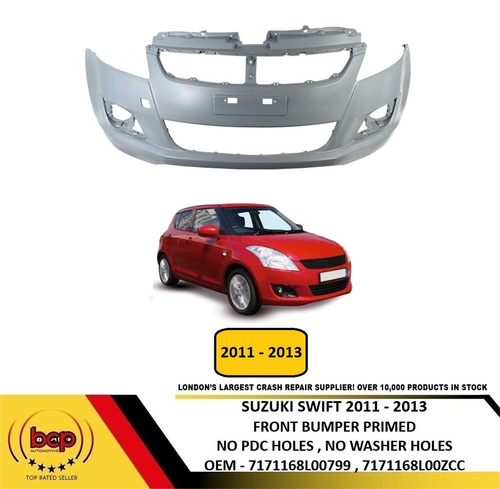 SUZUKI SWIFT 2011 – 2013 HATCHBACK FRONT BUMPER PRIMED NO PDC HOLES NEW