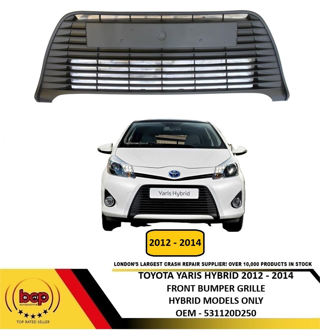 TOYOTA YARIS HYBRID 2012 – 2014 FRONT BUMPER CENTER GRILLE HYBRID MODELS ONLY