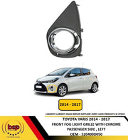 TOYOTA YARIS 2014 – 2017 FRONT BUMPER FOG GRILLE WITH CHROME TRIM PASSENGER LEFT