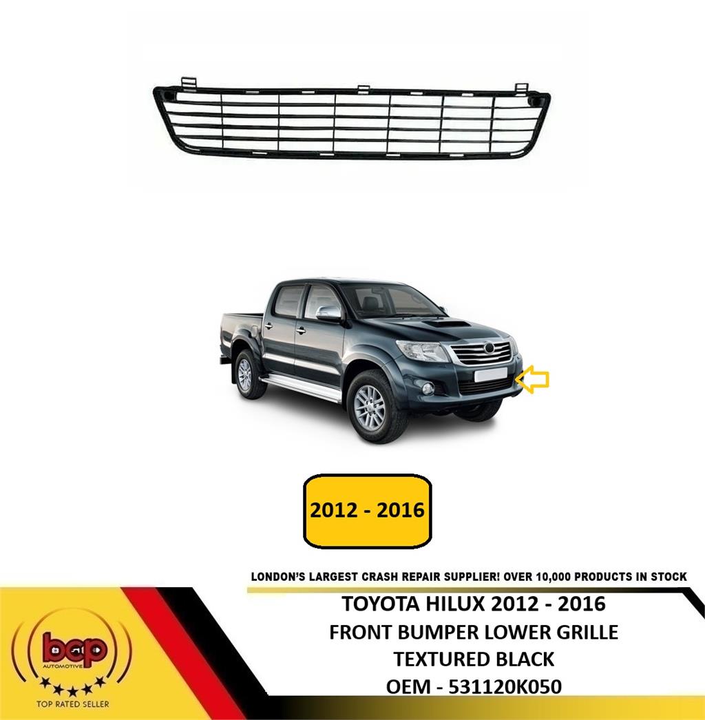 TOYOTA HILUX 2012 - 2016 FRONT BUMPER LOWER GRILLE TEXTURED BLACK NEW OE QUALITY