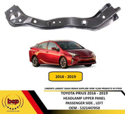 TOYOTA PRIUS 2016–2019 HEADLAMP UPPER METAL PANEL RADIATOR SUPPORT PASSENGER LEF