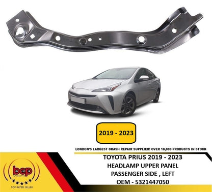 TOYOTA PRIUS 2019-2023 HEADLAMP UPPER METAL PANEL RADIATOR SUPPORT PASSENGER LEF