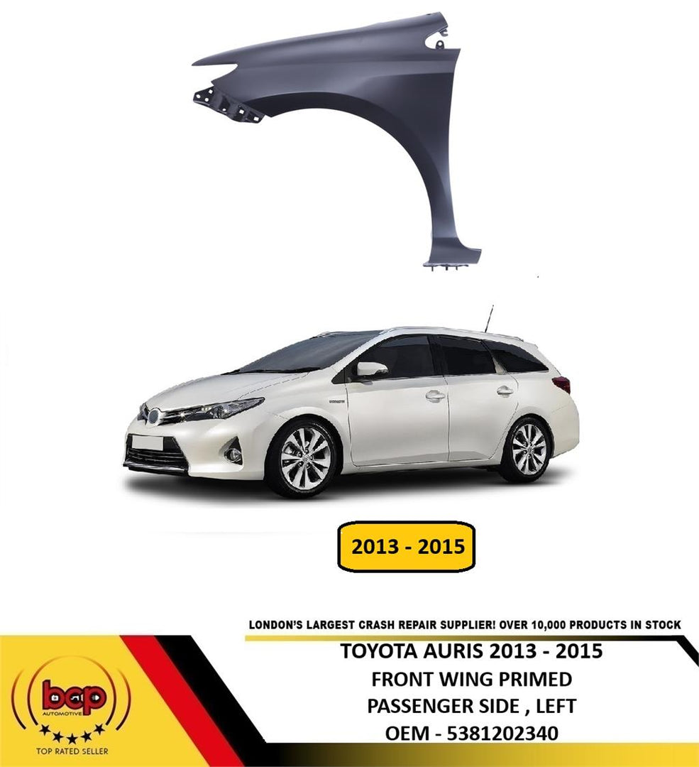 TOYOTA AURIS 2013 - 2015 FRONT WING LEFT PASSENGERS NEW INSURANCE APPROVED