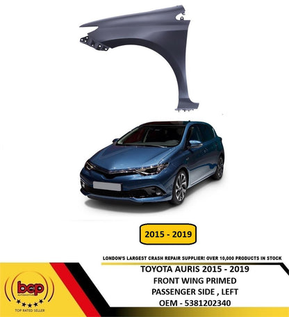 TOYOTA AURIS 2015 - 2019 FRONT WING LEFT PASSENGERS NEW INSURANCE APPROVED