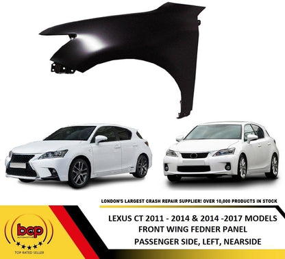 LEXUS CT 2011 – 2017 FRONT WING LEFT PASSENGER SIDE PRIMED FENDER SIDE PANEL