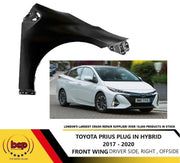 TOYOTA PRIUS PHEV PLUG IN HYBRID 2017 ON FRONT WING FENDER DRIVERS SIDE RIGHT