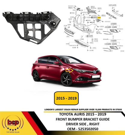 TOYOTA AURIS 2015 - 2019 FRONT BUMPER MOUNTING BRACKET GUIDE DRIVER RIGHT NEW