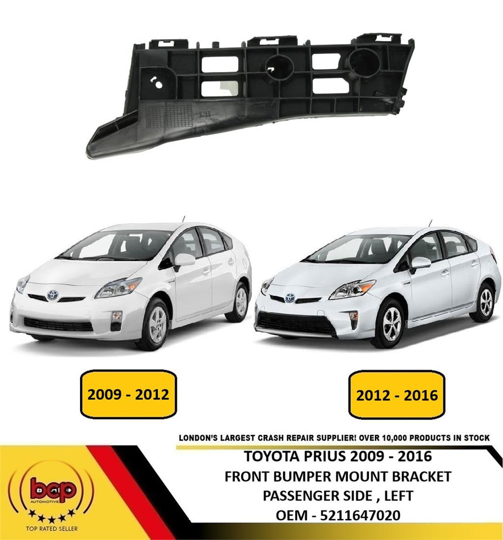 TOYOTA PRIUS 2009 -2016 FRONT BUMPER BRACKET LEFT PASSENGERS SIDE 5211647020