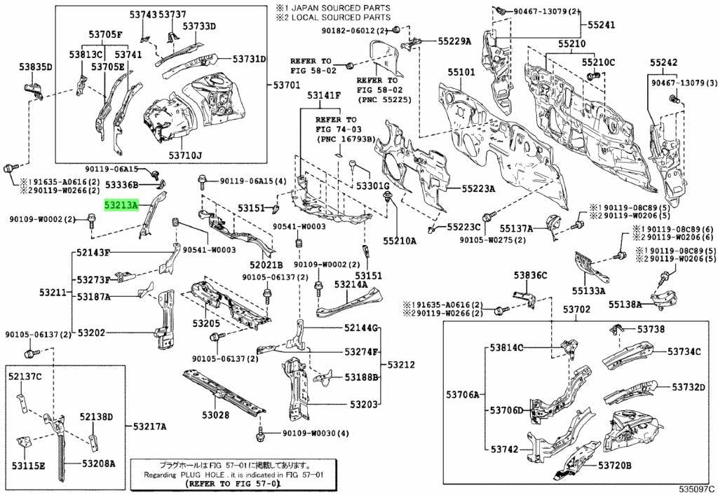 TOYOTA C-HR 2016–2019 HEADLIGHT UPPER MOUNTING PANEL BRACKET PASSENGER SIDE LEFT