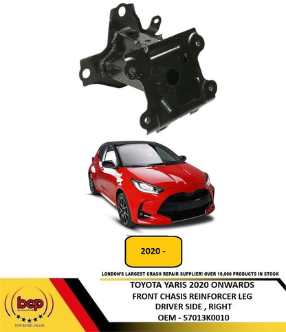 TOYOTA YARIS 2020 ONWARDS FRONT CHASIS REINFORCEMENT LEG DRIVER SIDE RIGHT NEW