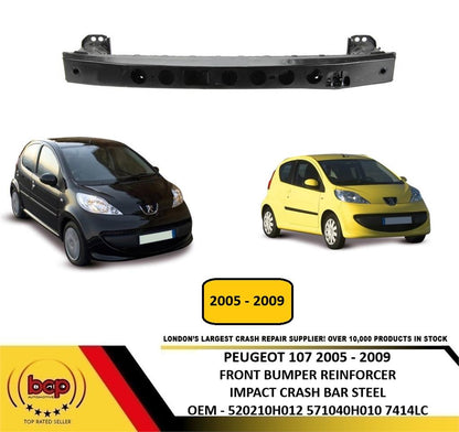 PEUGEOT 107 2005 - 2009 FRONT BUMPER REINFORCEMENT BAR IMPACT CRASH BAR NEW
