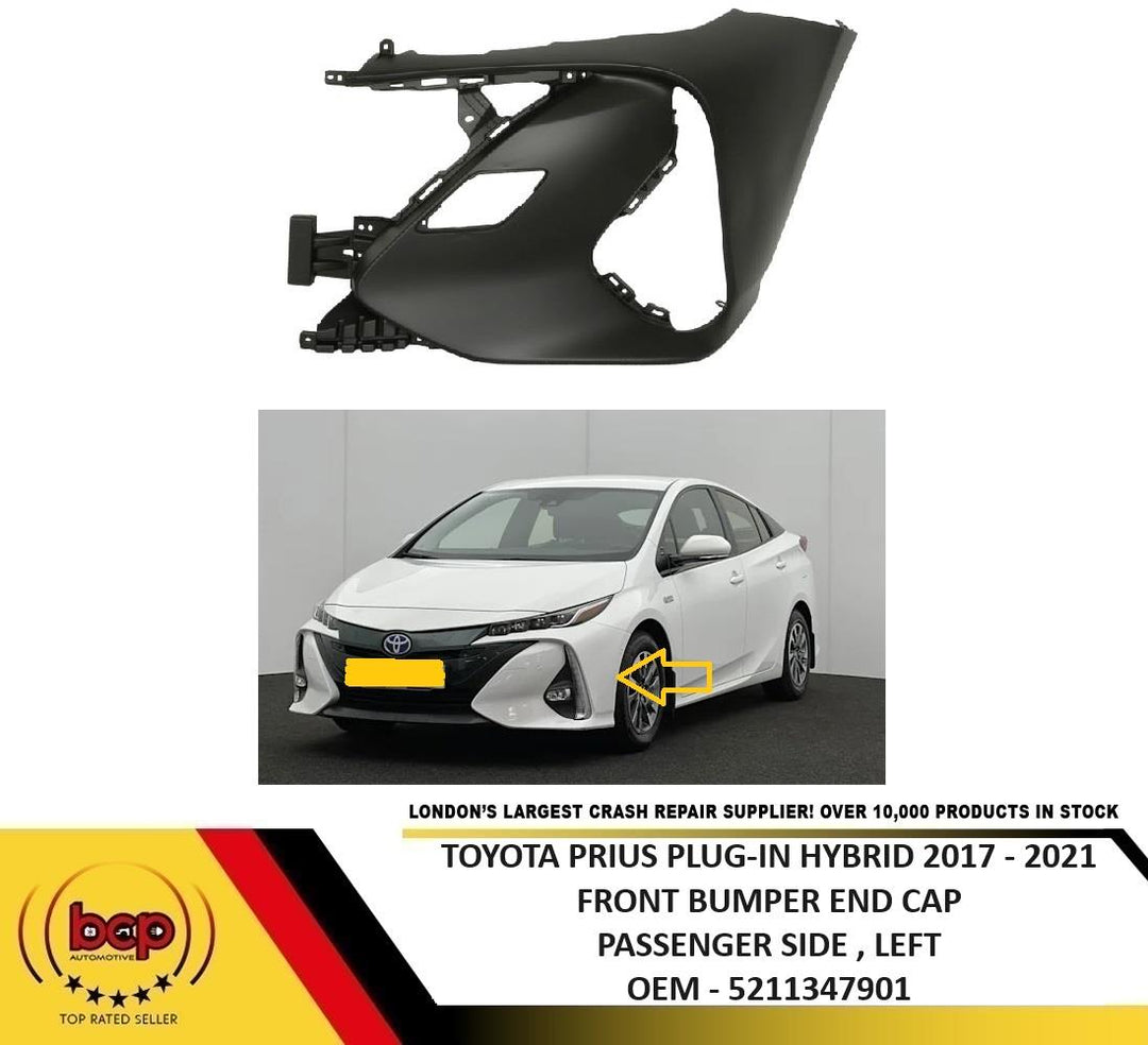 TOYOTA PRIUS PLUG-IN HYBRID 2017 onwards FRONT BUMPER END CAP LEFT PASSENGER
