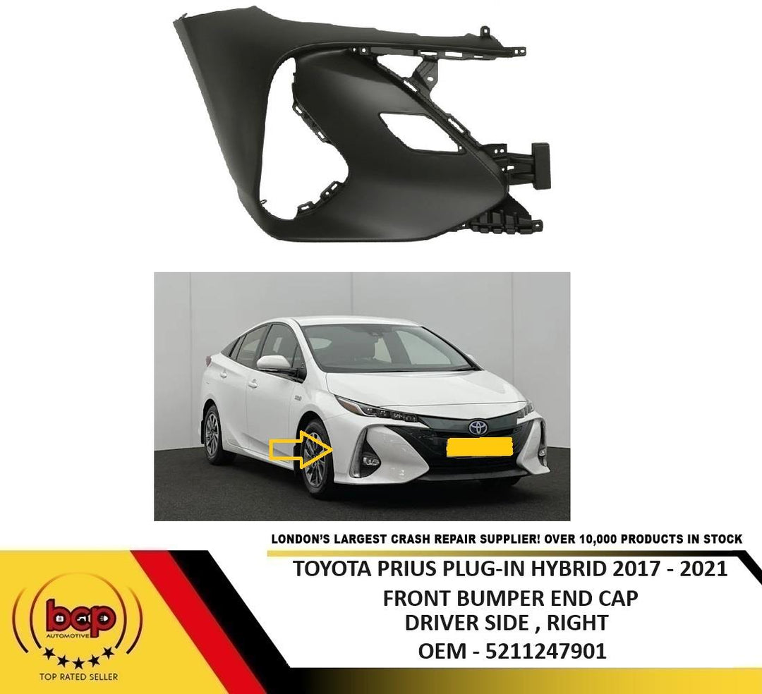 TOYOTA PRIUS PLUG-IN HYBRID 2017 onwards FRONT BUMPER END CAP RIGHT DRIVER side