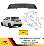 MAZDA 2 2022 ON REAR BUMPER LOWER SPOILER DIFFUSER TEXTURED NEW 52453K0060