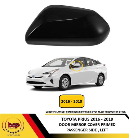TOYOTA PRIUS 2016 – 2019 DOOR MIRROR COVER PRIMED PASSENGER SIDE LEFT NEW