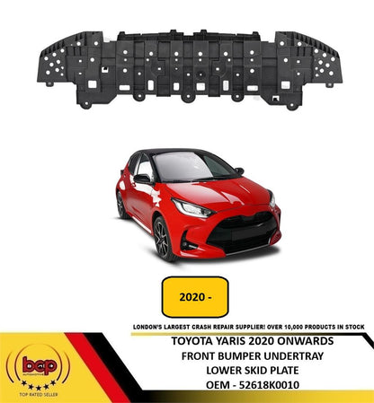 TOYOTA YARIS 2020 ON FRONT BUMPER UNDERTRAY LOWER SKID PLATE NEW 52618K0010