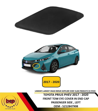 TOYOTA PRIUS PHEV 2017-2023 FRONT BUMPER TOW EYE COVER PASSENGER LEFT 5212847908