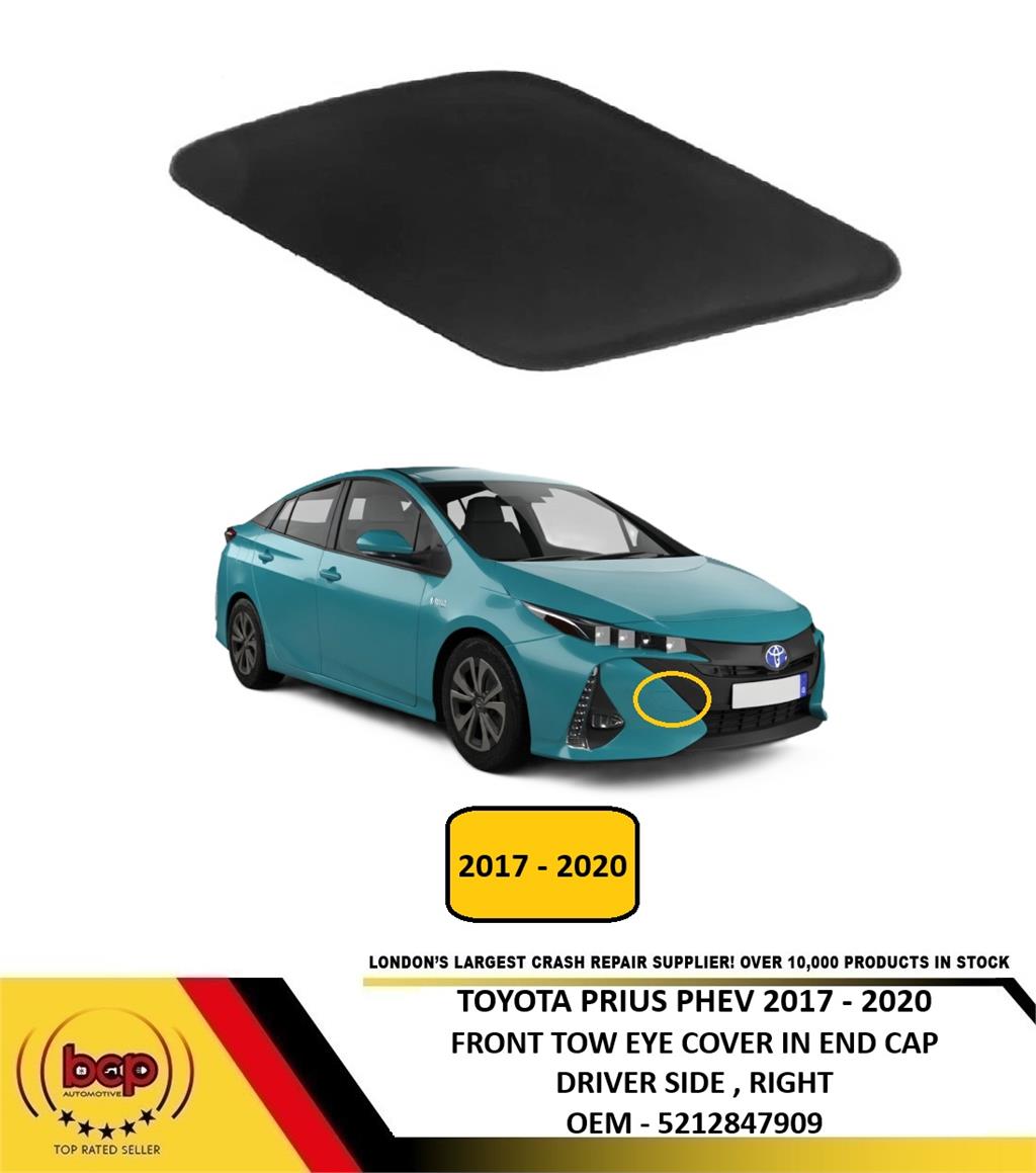 TOYOTA PRIUS PHEV 2017-2020 FRONT BUMPER TOW EYE COVER DRIVER RIGHT 5212847909