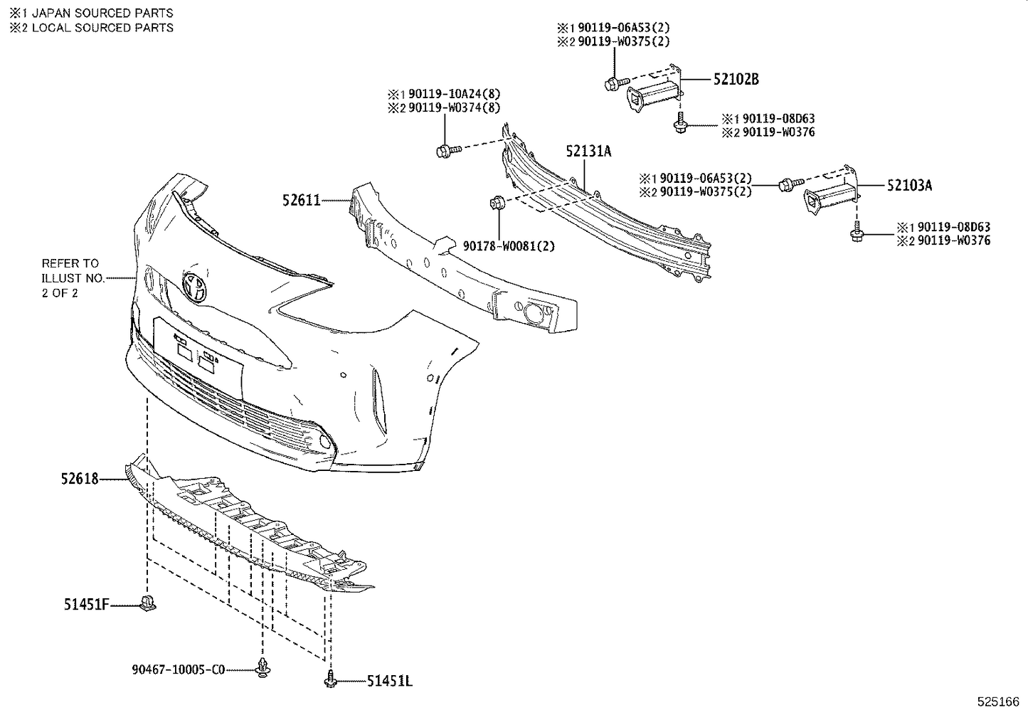 TOYOTA YARIS CROSS 2020 ON FRONT BUMPER UNDERTRAY UNDER COVER SHIELD 526180D180