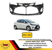 TOYOTA YARIS HYBRID 2014 - 2017 FRONT BUMPER SMOOTH BLACK NO PARKING SENSOR HOLE