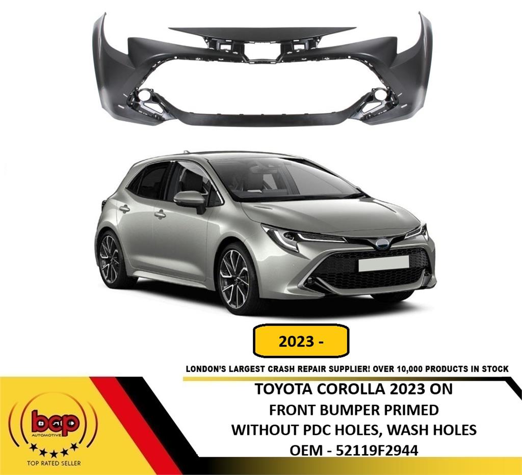 TOYOTA COROLLA E21 HATCH 2023 ON FRONT BUMPER NO PARKING SENSOR OR WASHER HOLE