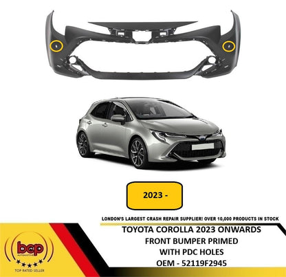 TOYOTA COROLLA E21 2023 ONWARDS FRONT BUMPER PRIMED WITH PARKING SENSOR HOLES