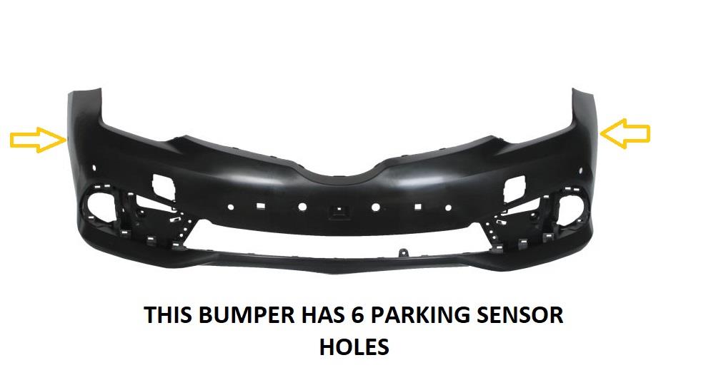 TOYOTA AURIS 2015 -2018 FRONT BUMPER WITH 6 PAKRING SENSOR HOLES PARK ASSIST