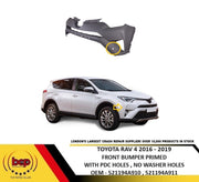 TOYOTA RAV 4 2016 2017 2018 2019 FRONT BUMPER PRIMED WITH PARKING SENSORS