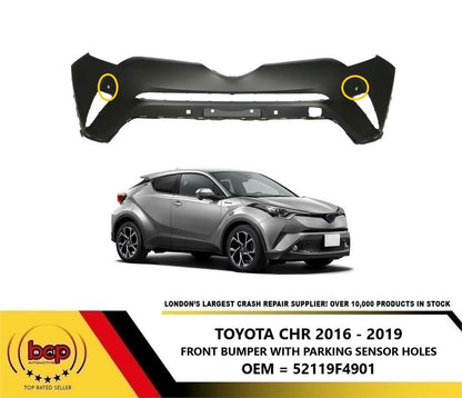 TOYOTA CHR 2016 - 2020 FRONT BUMPER WITH PARKING SENSOR HOLES 52119F4901