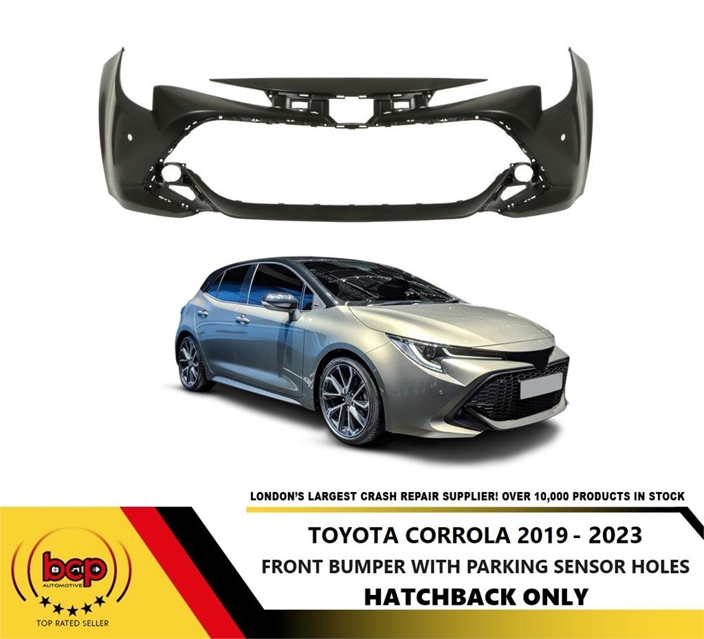 TOYOTA COROLLA 2019 - 2023 FRONT BUMPER WITH 4 PARKING SENSORS HOLES HATCHBACK