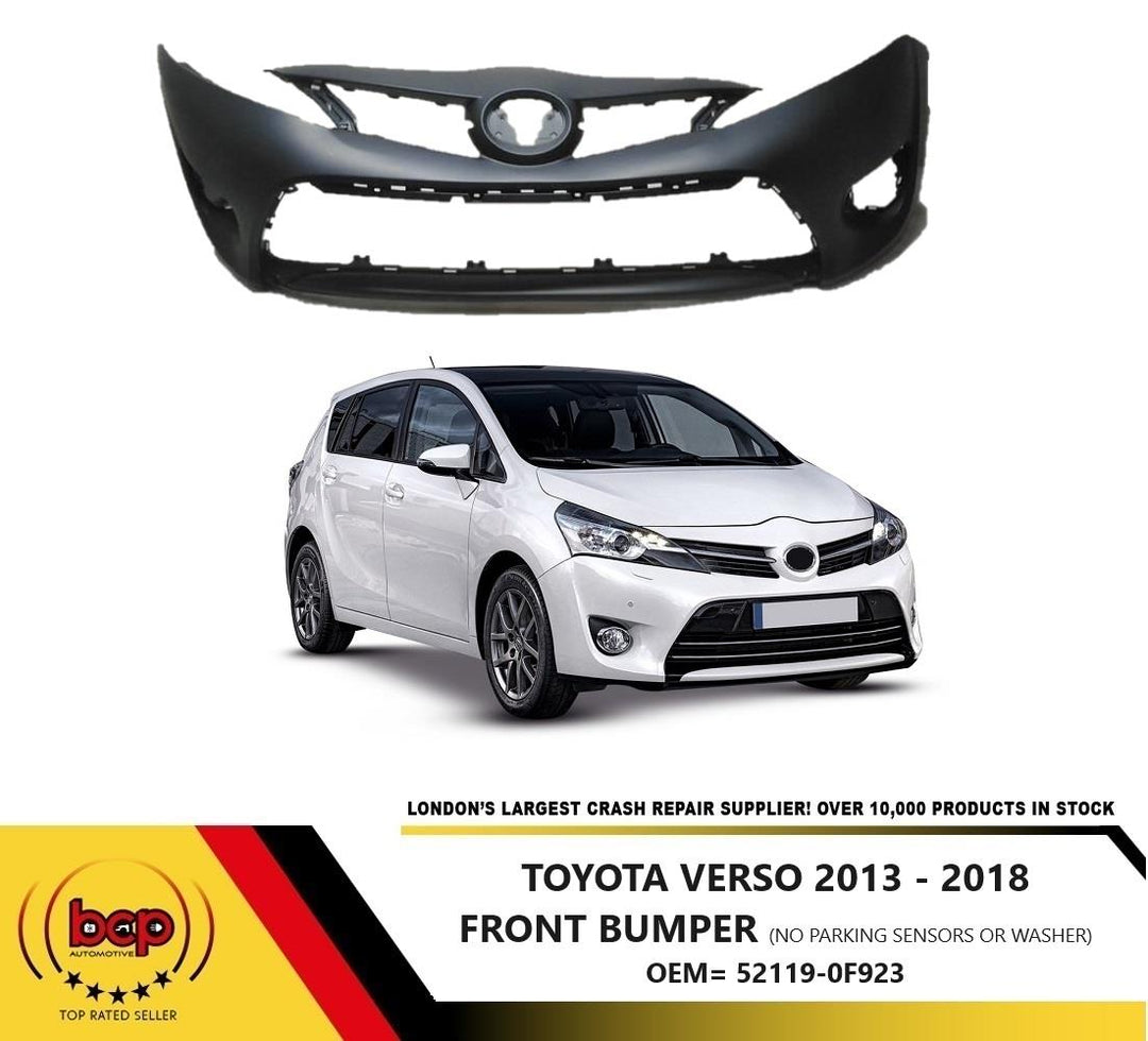 TOYOTA VERSO 2013 - 2018 FRONT BUMPER NO PARKING SENSORS 521190F923