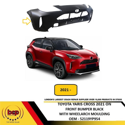 TOYOTA YARIS CROSS 2021 ON FRONT BUMPER WITH WHEELARCH MOULDING HOLES