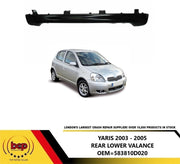 TOYOTA YARIS 2003 - 2005 REAR BUMPER LOWER SPOILER VALANCE METAL BOTTOM