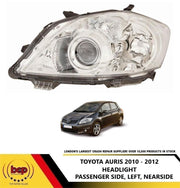 TOYOTA AURIS 2010 - 2012 HEADLIGHT HALOGEN PASSENGERS SIDE NEW CHROME