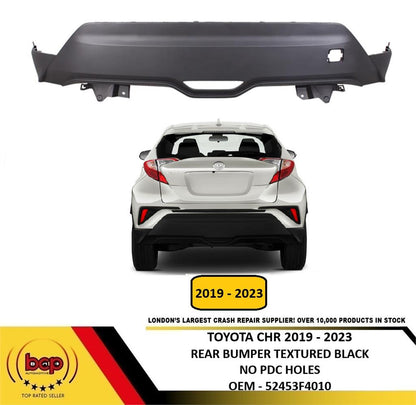 TOYOTA CHR 2019 - 2023 REAR BUMPER LOWER SECTION TEXTURED MATT GREY NO PDC HOLES