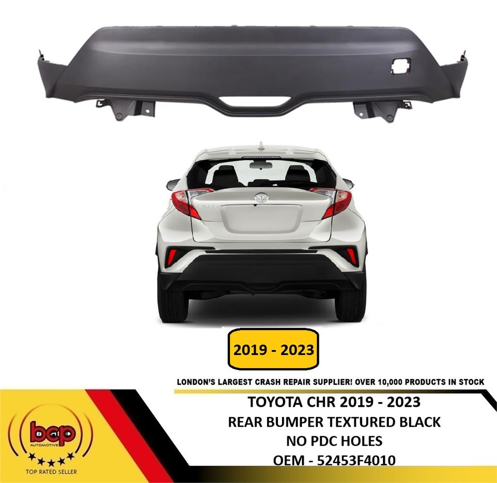 TOYOTA CHR 2019 - 2023 REAR BUMPER LOWER SECTION TEXTURED MATT GREY NO PDC HOLES