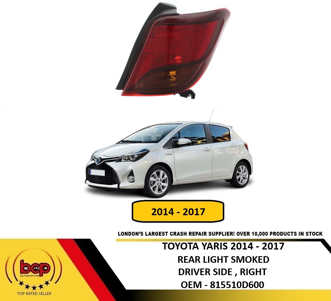 TOYOTA YARIS 2014 – 2017 REAR LIGHT SMOKED WITH AMBER INDICATOR DRIVER RIGHT