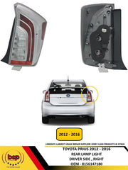 TOYOTA PRIUS 2012 -2016 REAR LIGHT LAMP RIGHT DIRVERS SIDE NEW 8155147180