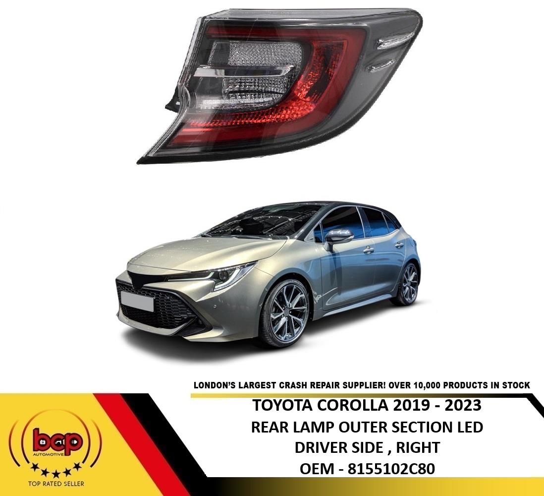 TOYOTA COROLLA 2019 – 2023 REAR LIGHT OUTER SECTION LED DRIVER RIGHT HATCHBACK
