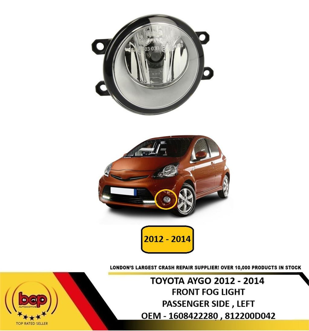 TOYOTA AYGO 2012 - 2014 FRONT BUMPER FOG LIGHT PASSENGER SIDE LEFT NEW